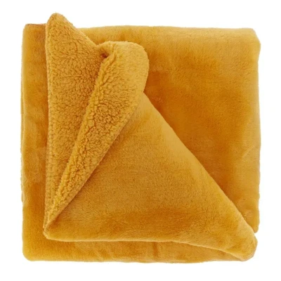 Afbeelding van Unique Living Torvah Plaid 150x200 cm Honey