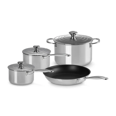 Afbeelding van Le Creuset 4 delige Pannenset Signature Rvs
