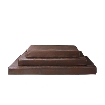 Afbeelding van Hondenmatras Pilotenleer bruin 100x75x10 cm