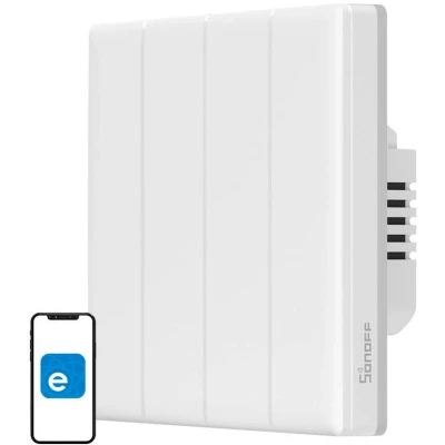 Afbeelding van Slimme WiFi Touch Wandschakelaar Sonoff TX T5 4C (4 kanaals)