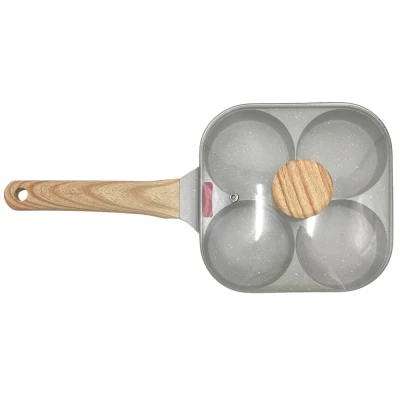 Afbeelding van Wonderpan Pannenkoekenpan Inductie Eierpan 4 vakjes Anti Aanbaklaag Koekenpan voor gerechten tegelijkertijd