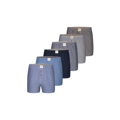 Afbeelding van Phil &amp; Co. Berlin 6PACK Classics Boxershort, Heren, Maat: XXL, Blue/ grey