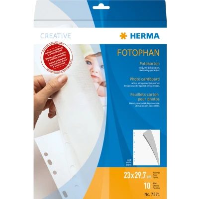 Afbeelding van Herma Fotobladen Fotobox wit 10 vel