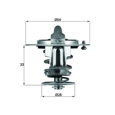 Afbeelding van MAHLE ORIGINAL TX 72 85D Thermostaat, koelvloeistof 85 54 Met pakking HYUNDAI: Trajet, Matrix, i30 I Hatchback, KIA: cee‘d Estate, Picanto
