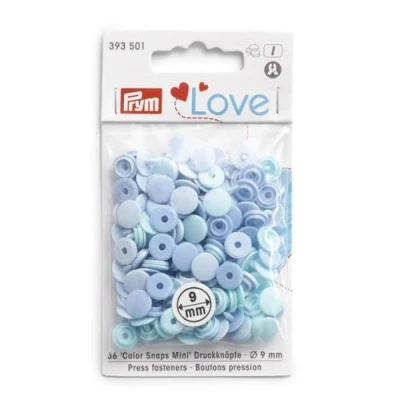 Afbeelding van Prym Love Color Mini drukknopen, lichtblauw, Eén maat, 36 stuks
