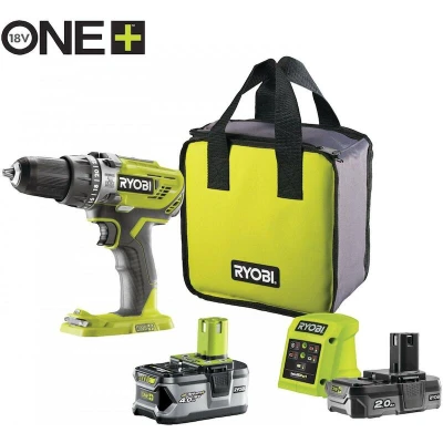 Afbeelding van RYOBI R18PD3 242S 18V ONE+ accu klopboorschroefmachine 50Nm in transporttas (1x 2,0Ah/1x 4,0Ah + lader) 5133003820