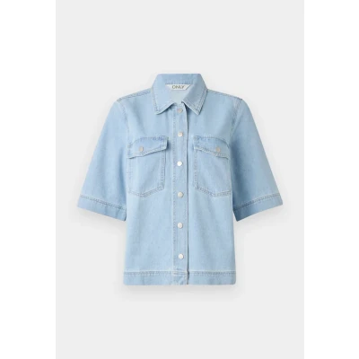 Afbeelding van ONLY Onlbelle Shirt Overhemdblouse, Dames, Maat: XS, Light blue denim