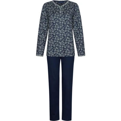 Afbeelding van Pastunette Pyjama Bladeren Blauw/dessin 52