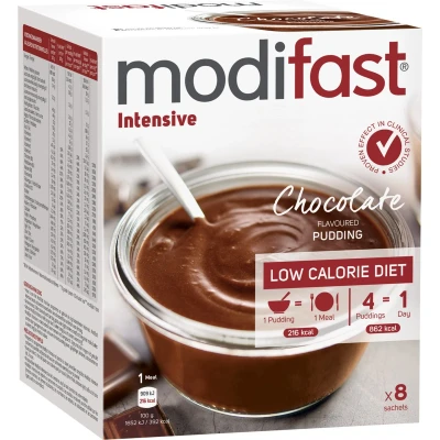 Afbeelding van Modifast Intensive Pudding chocolade LCD 8X55G
