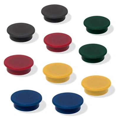 Afbeelding van Sigel magneten meet up voor whiteboard 25mm 10 stuks zwart SI MU197