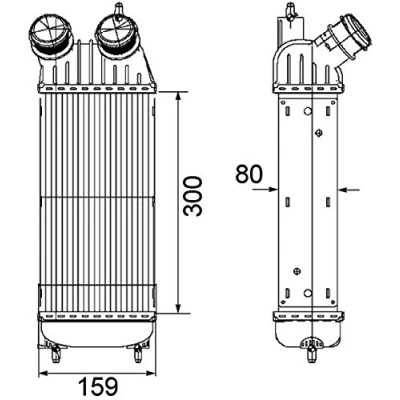 Afbeelding van MAHLE ORIGINAL CI 171 000P Intercooler PEUGEOT: Expert II Van, Tepee, CITROËN: Dispatch FIAT: Scudo