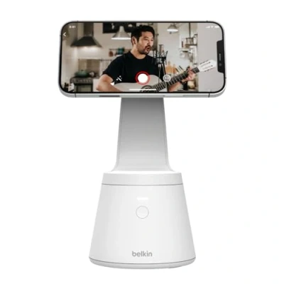 Afbeelding van Belkin Magnetische telefoonhouder met gezichtstracking Wit Magsafe compatibel