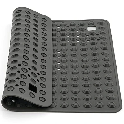 Afbeelding van Tatkraft DETAIL Zwart stevige douchemat, antislip, 60 x cm, extra grote antislipmat, douche met 134 sterke zuignappen voor senioren en baby &#039; s, badmat, Wasbaar in de machine