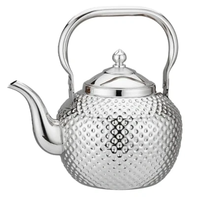 Afbeelding van SANQIAHOME 1200ml roestvrijstalen theepot met filter of zet,zilver,Hef het handvat op