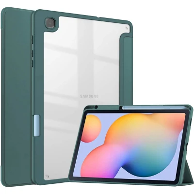 Afbeelding van iMoshion Tablet Hoes Geschikt voor Samsung Galaxy Tab S6 Lite / (2022) (2024) Trifold Hardcase Bookcase Groen