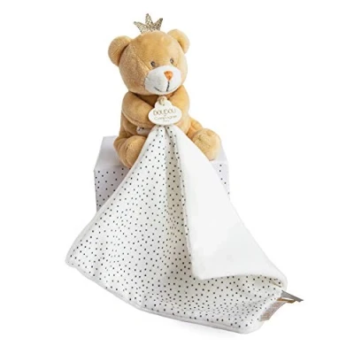 Image de Peluche Doudou et Compagnie Ours Petit Roi Pantin Avec Mouchoir Paris