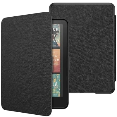 Afbeelding van Fintie Kindle Paperwhite 7 inch (12e generatie) 2024 en Colorsoft Signature Edition (1e generatie), lichtgewicht beschermhoes met automatische slaap/wake, zwart