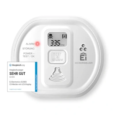 Afbeelding van Ei Electronics Ei208D CO Koolmonoxidemelder met display en 10 jaar batterij, wit, één maat