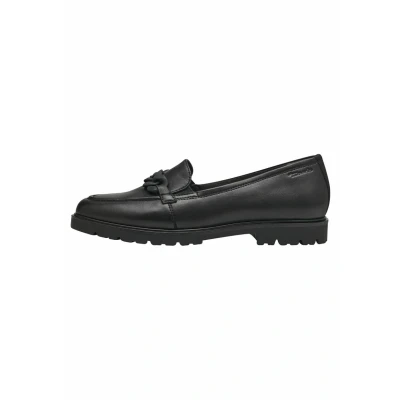 Afbeelding van Tamaris Instappers, Dames, Maat: 41, Black leather Schoenen