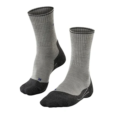 Afbeelding van FALKE TK2 Explore Wool Silk heren trekking sokken grijs (light grey) Maat: 42 43