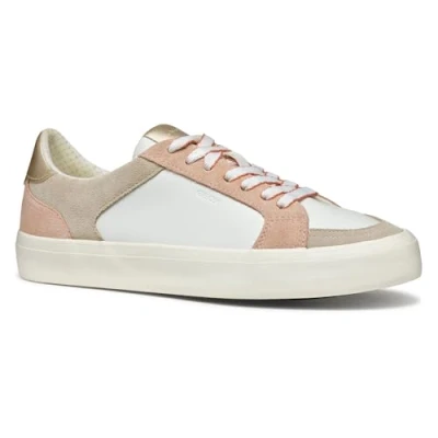 Afbeelding van Geox Emmeleny Sneakers laag, Dames, Maat: 38, Weiß Leer