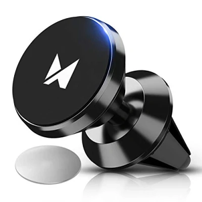 Afbeelding van Wozinsky Auto Telefoonhouder Magnetische Draaibare 360o Ventilatierooster Klem Zwart