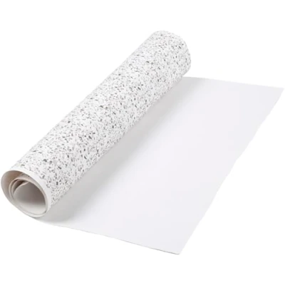 Afbeelding van Faux Leather Papier, b: 49,5 cm, 350 g/m2, 1 m, wit