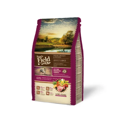 Afbeelding van Sam&#039;s Field Adult Large Kip&amp;Aardappel Hondenvoer 2.5 kg
