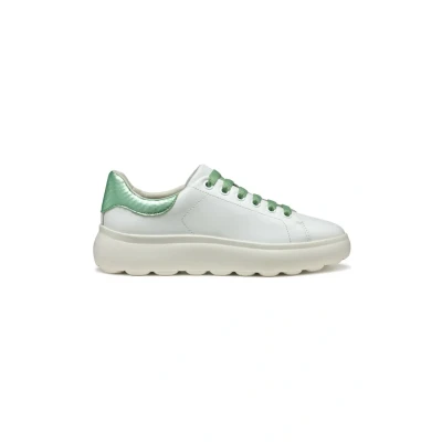 Afbeelding van Geox Spherica Sneakers laag, Dames, Maat: 37, White mint Leer