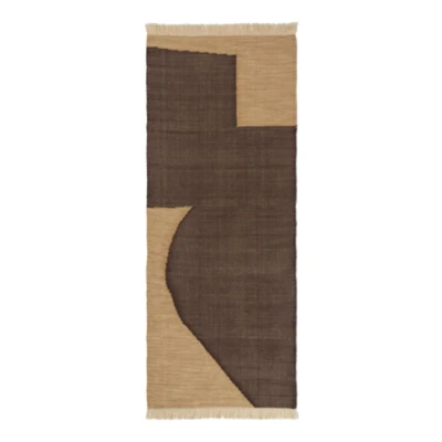 Afbeelding van ferm LIVING Forene Runner 80x200 Tan/Chocolate