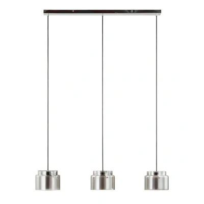 Afbeelding van Lucande hanglamp 3lichts ijzer, roestvrijstaal, glas GX53 rookgrijs, chroom Inclusief lichtbronnen