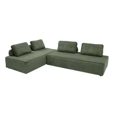 Afbeelding van sweeek Lao fauteuil 2 plaatsen voor modulaire bank geribbelde fluweel (set van 2)