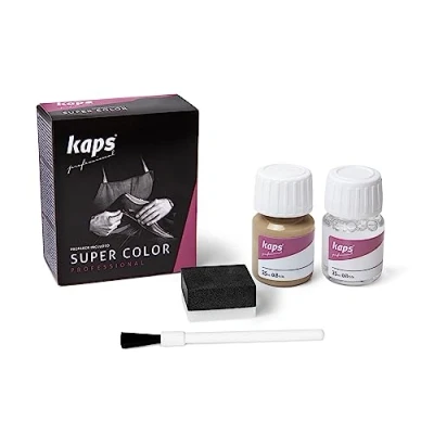 Afbeelding van Kaps super color leer &amp; kunstleer verf inc.cleaner (138) Midden Beige 25ml