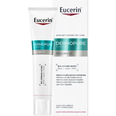 Afbeelding van Eucerin DermoPure Clinical Peeling 10 Renoverende Nachtverzorging Neiging tot acne 40ml