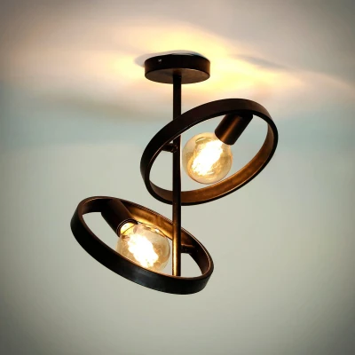 Afbeelding van Didier plafondlamp metaal grijs 2L
