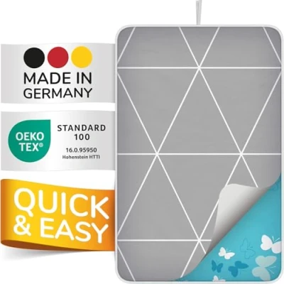 Afbeelding van smart&amp;gentle Strijkhoes, ultrazacht, 100 x 65 cm, antislip, hittebestendig, vochtbescherming, stoomstrijkijzer, gemaakt in Duitsland