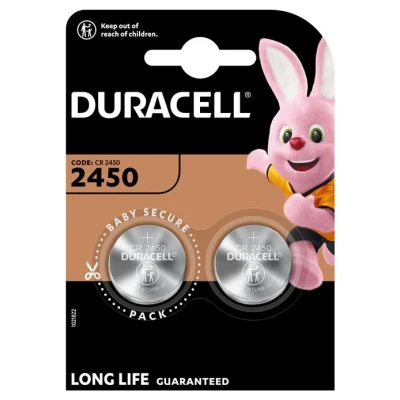 Image de Pack de 2 Piles Duracell CR2450 Gris