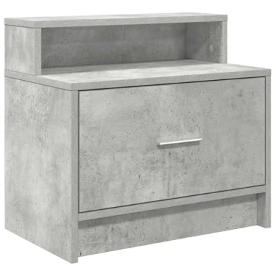 Afbeelding van vidaXL Nachtkastje met lade 51x31x47 cm betongrijs
