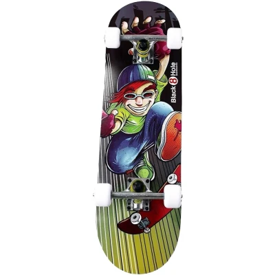 Afbeelding van Black8Hole Skateboard CONVERTJongens en meisjesKinderen grijs/wit/rood