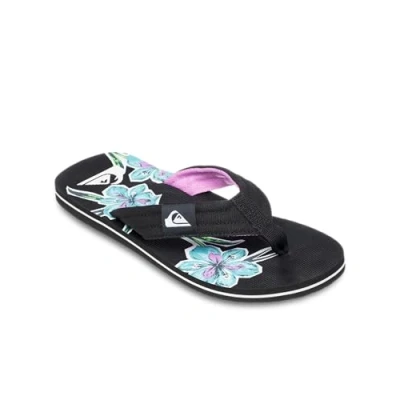 Afbeelding van Quiksilver Molokai Layback Teenslippers, Heren, Maat: 40, Black backyards Textiel