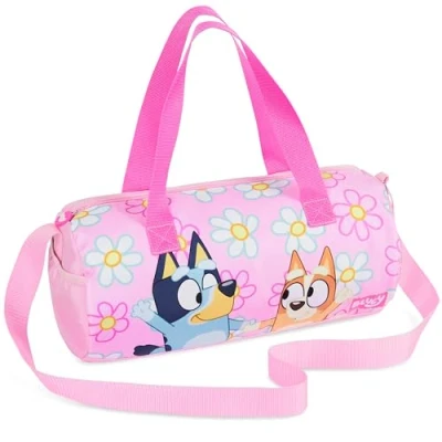 Afbeelding van Bluey Sporttas, ruime draagtas met ritsvakken, reisbenodigdheden, sport, dans, Roze, Sporttassen