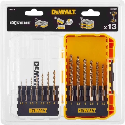 Afbeelding van DeWalt Accessoires 13 delige Metaalborenset HSS G 1,5 mm 7 In TOUGH CASE DT70710 QZ