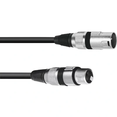 Afbeelding van Omnitronic xlr kabel 3pin 0.2m bk