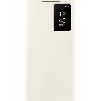 Afbeelding van Samsung Galaxy S23 Ultra Clear View Book Case Creme