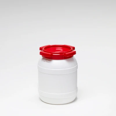 Afbeelding van Curtec Voerton Schroefdeksel Wit&amp;Rood Voerbewaarton 6 l