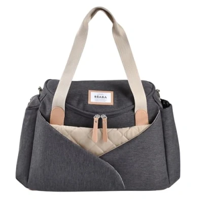 Image de BÉABA, Sac à Langer Sydney II, Modulable, Grande contenance, Rangements multiples, espace cocoon, Pochette repas isotherme, Système attache poussettes, Anses transport, Gris chiné foncé