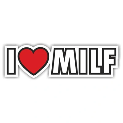 Afbeelding van folien zentrum I Love Milf 15,5 x 4,5 cm Premium tuning sticker OEM &amp; JDM grappige spreuken voor auto autosticker folie
