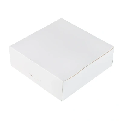 Afbeelding van Taartdoos 15x15x5cm. Wit 50st