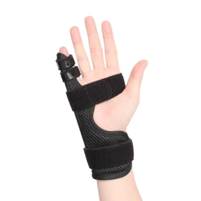 Afbeelding van joingood Vingerspalk voor pink, bokser fractuur polsspalk, Pinky verstelbare spalk gebroken vingers, peesontsteking, geschikt linker en rechterhand (L)