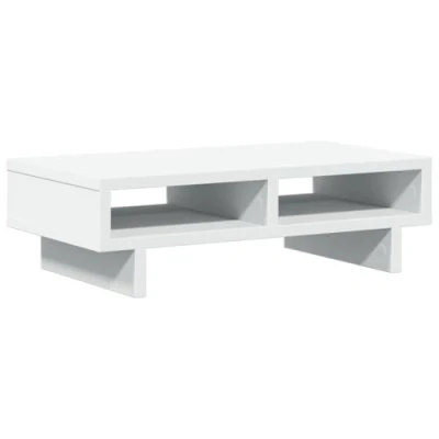 Image de vidaXL Support de moniteur blanc 50x27x15 cm bois d&#039;ingénierie854742